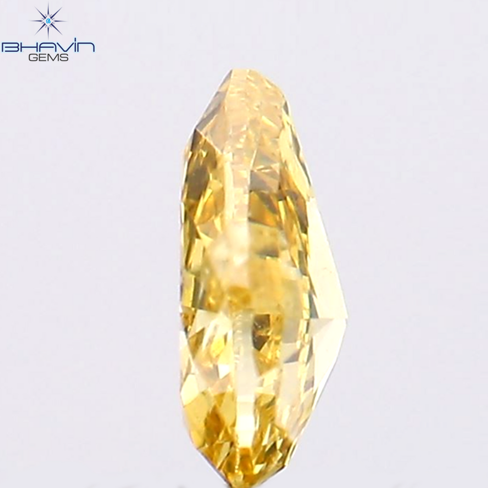 0.25 CT Pear Shape Natural Diamond Orange Color SI2 Clarity (4.98 MM)