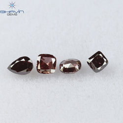 0.42 CT/4 Pcs Mix Shape Natural Diamond Pink Color SI Clarity (3.83 MM)