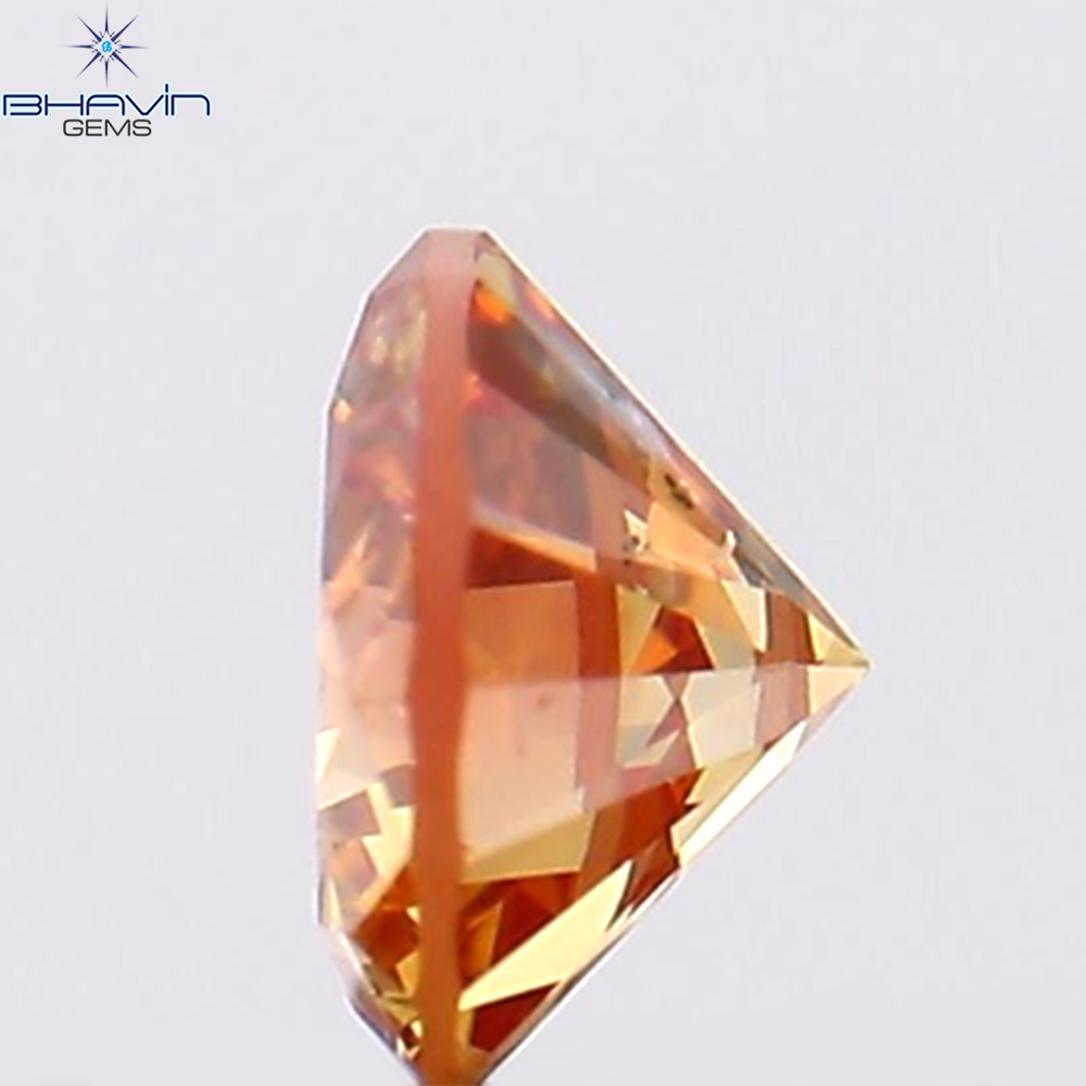 0.17 CT Round Shape Natural Diamond Pink Color SI1 Clarity (3.46 MM)