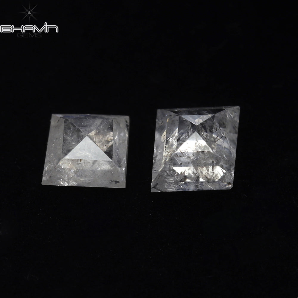0.40 CT/2 PCS Hexagon Shape Natural Loose Diamond White Color I3 Clarity (3.32 MM)