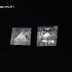 0.40 CT/2 PCS Hexagon Shape Natural Loose Diamond White Color I3 Clarity (3.32 MM)