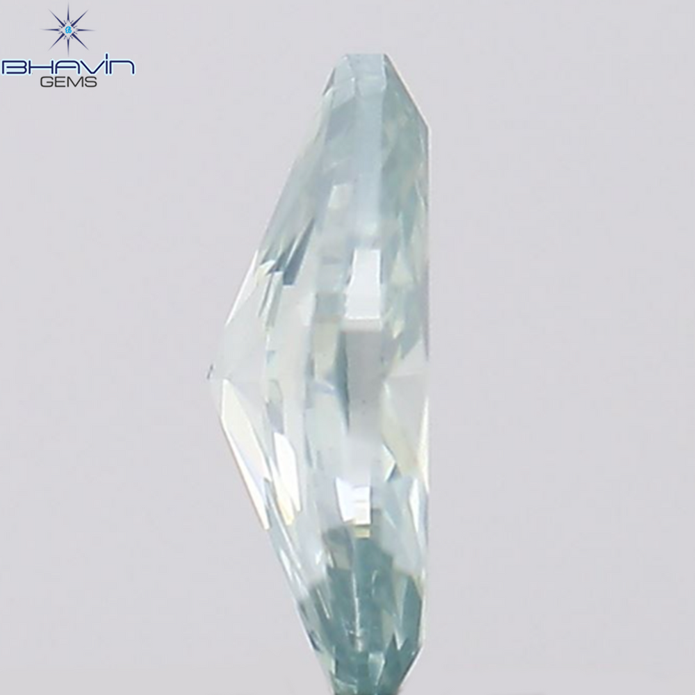 0.15 CT Marquise Shape Natural Diamond Bluish Green Color VS2 Clarity (4.95 MM)