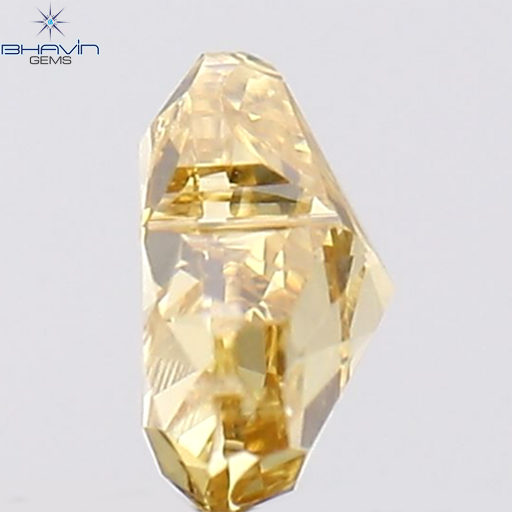 0.18 CT Heart Shape Natural Diamond Orange Color VS2 Clarity (3.65 MM)