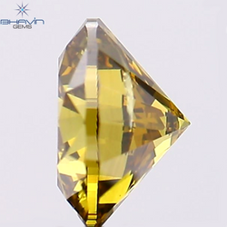 1.02 CT Round Shape Natural Diamond Orange Brown Color SI2 Clarity (6.33 MM)