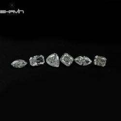 0.40 CT/ 6 Pcs Mix Shape Natural Diamond White Color SI2 Clarity (3.06 MM)