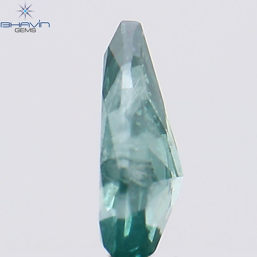 0.21 CT Pear Shape Natural Diamond Blue Color I1 Clarity (5.10 MM)
