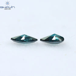 0.13 CT/2 Pcs Mix Shape Natural Diamond Blue Color SI1 Clarity (3.80 MM)