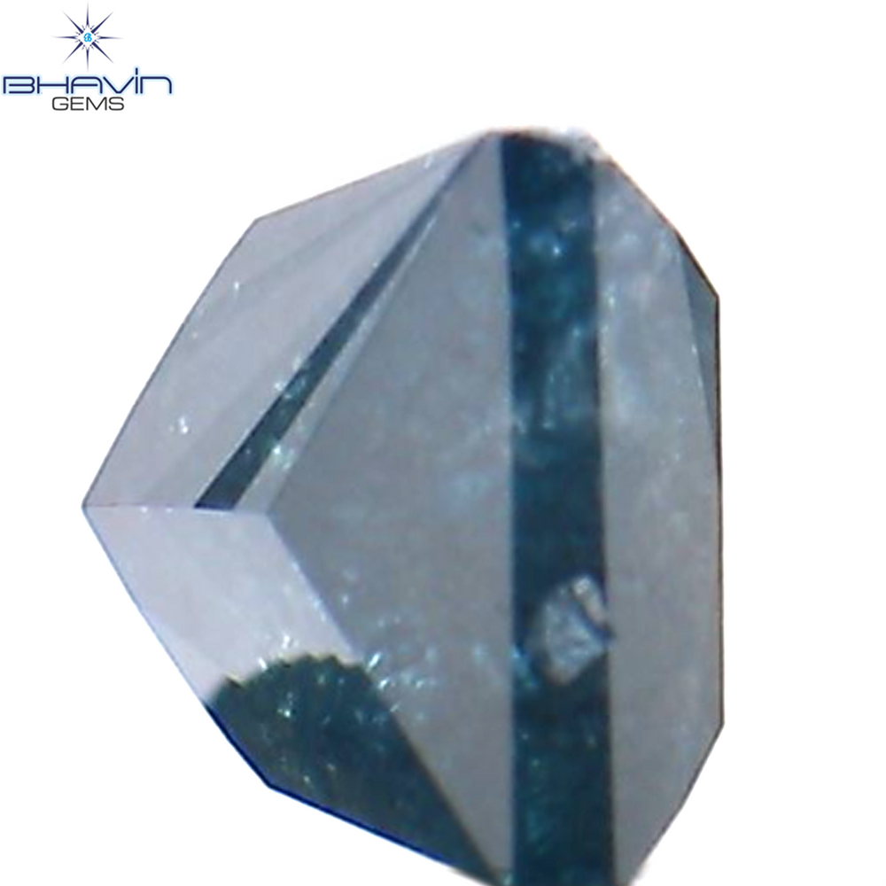 0.30 CT Princess Shape Natural Diamond Blue Color I3 Clarity (3.40 MM )