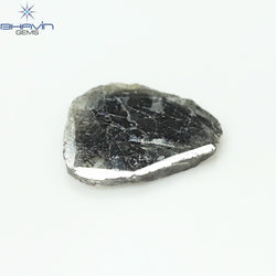 2.26 CT Slice Shape Natural Diamond Salt And Pepper Color I3 Clarity (13.45 MM)