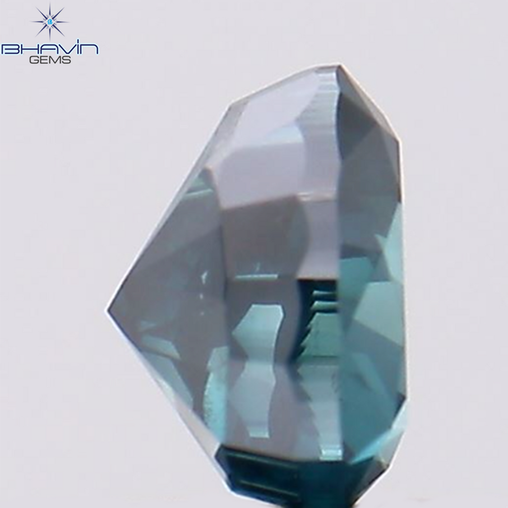 0.50 CT Heart Shape Natural Diamond Blue Color VS2 Clarity (4.80 MM)