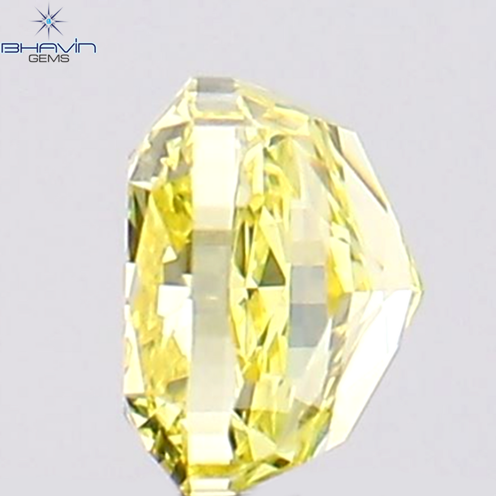 0.32 CT Cushion Shape Natural Diamond Yellow Color VS1 Clarity (3.80 MM)