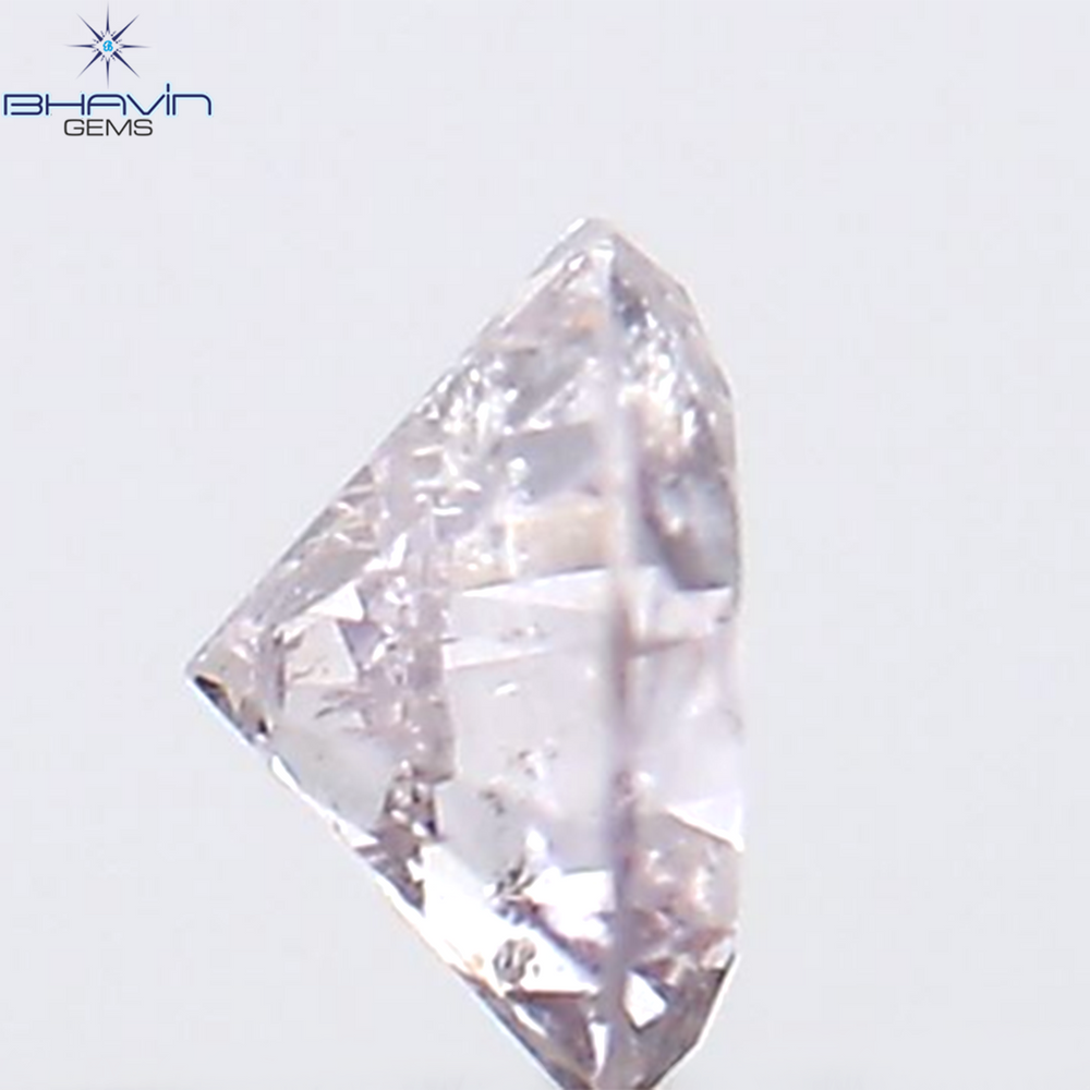 0.11 CT Round Shape Natural Diamond Pink Color I2 Clarity (3.13 MM)