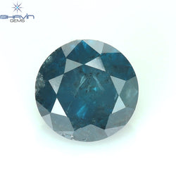 0.71 CT Round Diamond Natural Loose Diamond Blue Color I3 Clarity (5.32 MM)