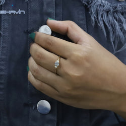 ラウンド ダイヤモンド, 天然ダイヤモンド リング, ソルト アンド ペッパー ダイヤモンド, ゴールド リング, 婚約指輪, 結婚指輪, ダイヤモンド リング