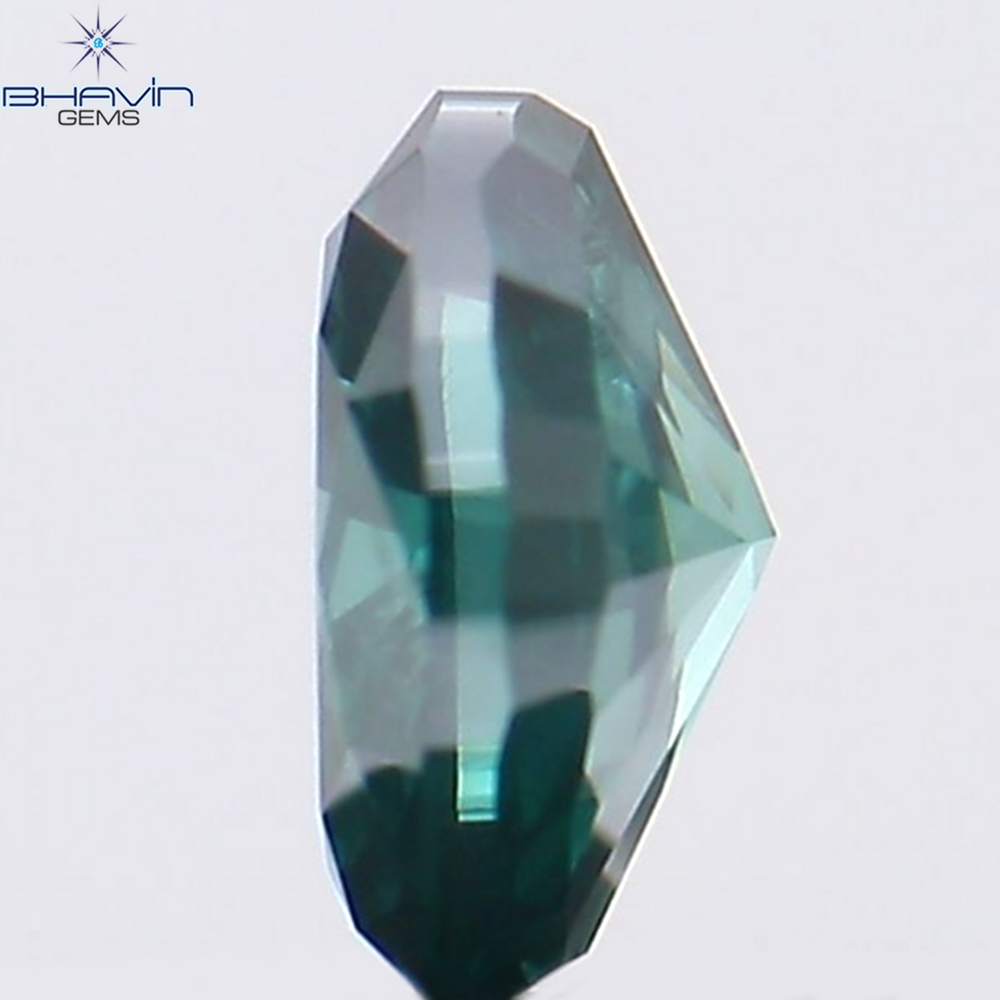 0.20 CT Oval Shape Natural Diamond Enhanced Blue Color SI1 Clarity (4.07 MM)