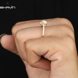 Rough Diamond Yellow Diamond Natural Diamond Ring Gold Ring Engagement Ring