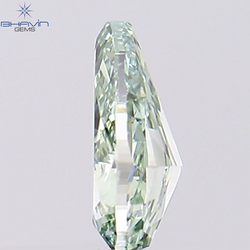 0.75 CT Pear Shape Natural Diamond Bluish Green Color VS2 Clarity (7.30 MM)