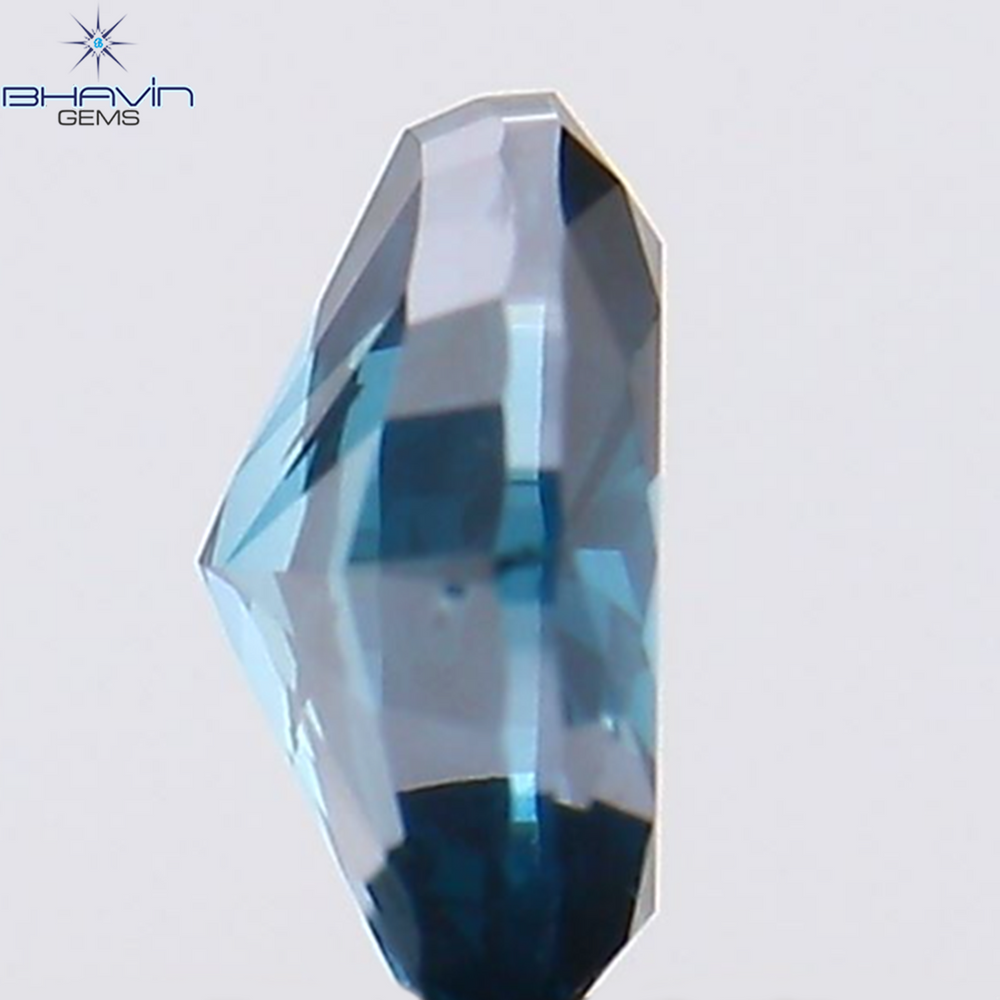 0.24 CT オーバル シェイプ ナチュラル ダイヤモンド ブルー カラー VS2 クラリティ (4.29 MM)