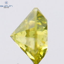 0.15 CT Round Shape Natural Diamond Green Yellow Color SI2 Clarity (3.33 MM)