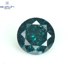 0.40 CT Round Diamond Natural Diamond Blue Color I3 Clarity (4.66 MM)