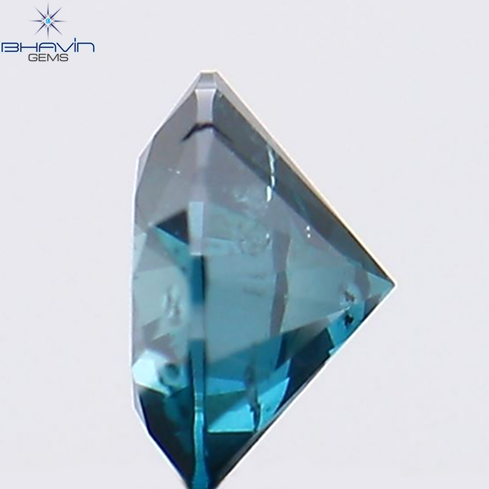 0.20 CT ラウンド シェイプ ナチュラル ダイヤモンド ブルー カラー SI2 クラリティ (3.81 MM)