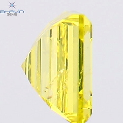 0.20 CT Square Cut Natural Diamond Enhanced Yellow Color SI1 Clarity (3.36 MM)