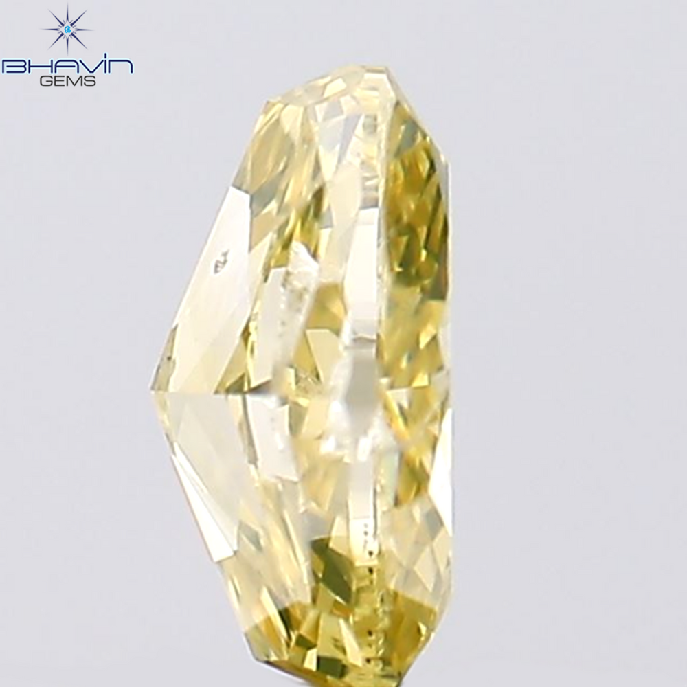 0.51 CT Oval Shape Natural Diamond Orange Yellow Color I1 Clarity (5.64 MM)