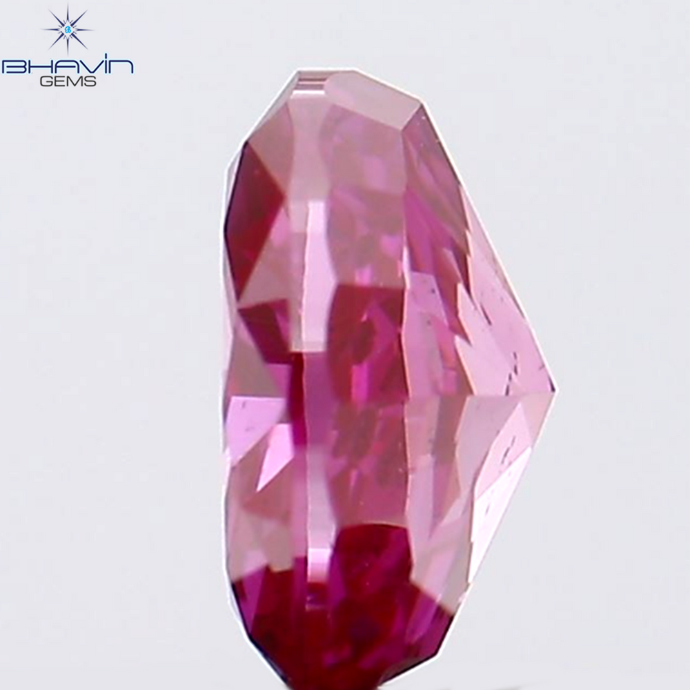 0.39 CT Oval Shape Natural Diamond Enhanced Pink Color VS2 Clarity (4.90 MM)