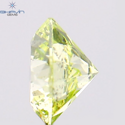 0.32 CT Round Shape Natural Diamond Greenish Yellow Color SI1 Clarity (4.32 MM)
