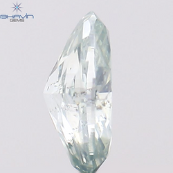 0.17 CT Oval Shape Natural Diamond Greenish Blue Color SI2 Clarity (4.15 MM)