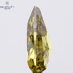 0.16 CT Pear Shape Natural Diamond Green Color SI1 Clarity (4.55 MM)