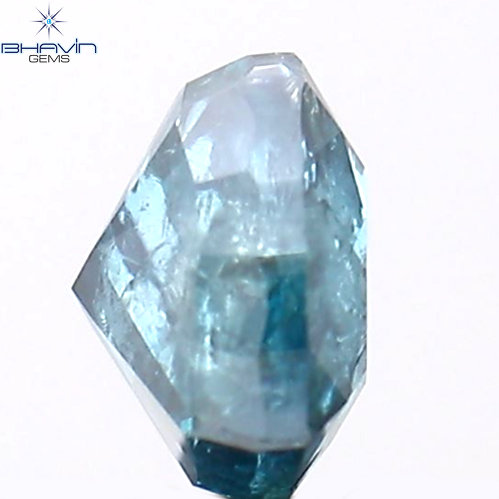 0.46 CT Heart Shape Natural Diamond Blue Color I3 Clarity (4.66 MM)