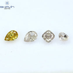 0.60 CT/4 Pcs Mix Shape Natural Diamond Mix Color SI Clarity (4.21 MM)