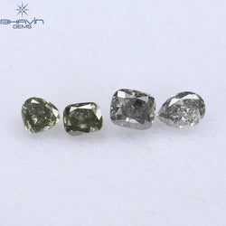 0.48 CT/4 PCS Mix Shape Natural Diamond Salt And Pepper Color I3 Clarity (3.31 MM)