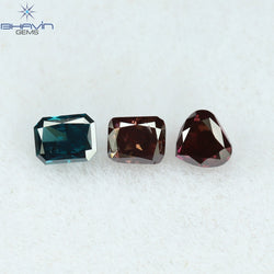 0.33 CT/3 Pcs Mix Shape Natural Diamond Mix Color SI1 Clarity (3.19 MM)