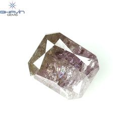 0.46 CT Radiant Shape Natural Diamond Pink Color I3 Clarity (4.67 MM)