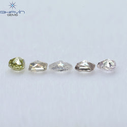 0.43 CT/5 Pcs Mix Shape Natural Diamond Pink Color SI Clarity (3.10 MM)