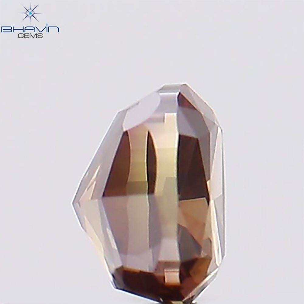 0.24 CT, Cushion Diamond, Brown-Pink Color, Clarity  SI1(3.41 MM)