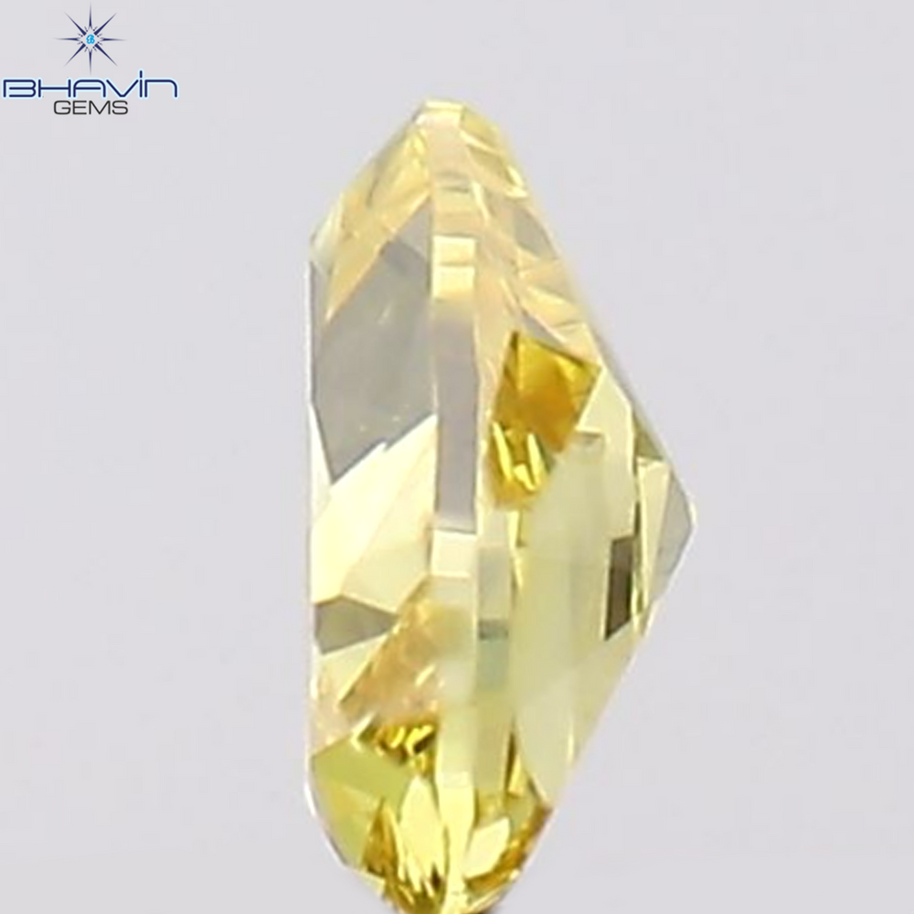 0.07 CT Heart Shape Natural Diamond Yellow Color VS2 Clarity (2.92 MM)