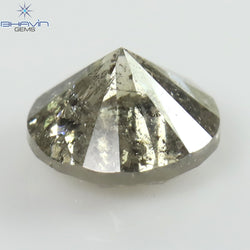 0.44 CT Round Shape Natural Loose Diamond Salt And Pepper Color I3 Clarity (4.67 MM)