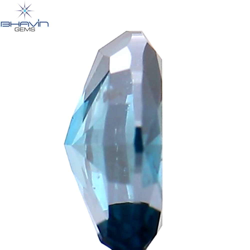 0.28 CT Oval Shape Natural Diamond Blue Color SI1 Clarity (4.63 MM)