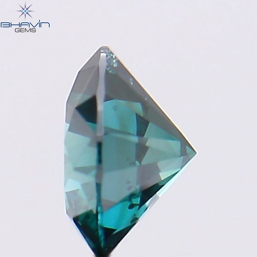 0.28 CT Round Shape Natural Diamond Blue Color SI1 Clarity (4.18 MM)