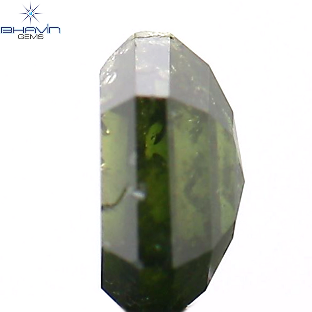 0.34 CT Hexagon Shape Natural Diamond Green Color I2 Clarity (4.56 MM)