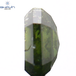0.34 CT Hexagon Shape Natural Diamond Green Color I2 Clarity (4.56 MM)