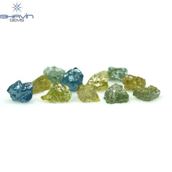 1.47 CT/11 PCS Rough Shape Enhanced Mix Color Natural Diamond I3 Clarity (4.30 MM)