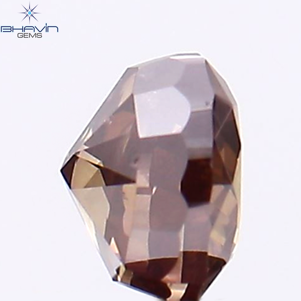 0.45 CT Heart Shape Natural Loose Diamond Pink Color SI1 Clarity (4.57 MM)