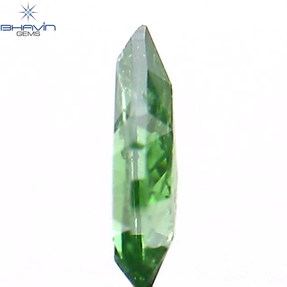 0.15 CT Pear Shape Natural Diamond Green Color I2 Clarity (4.76 MM)