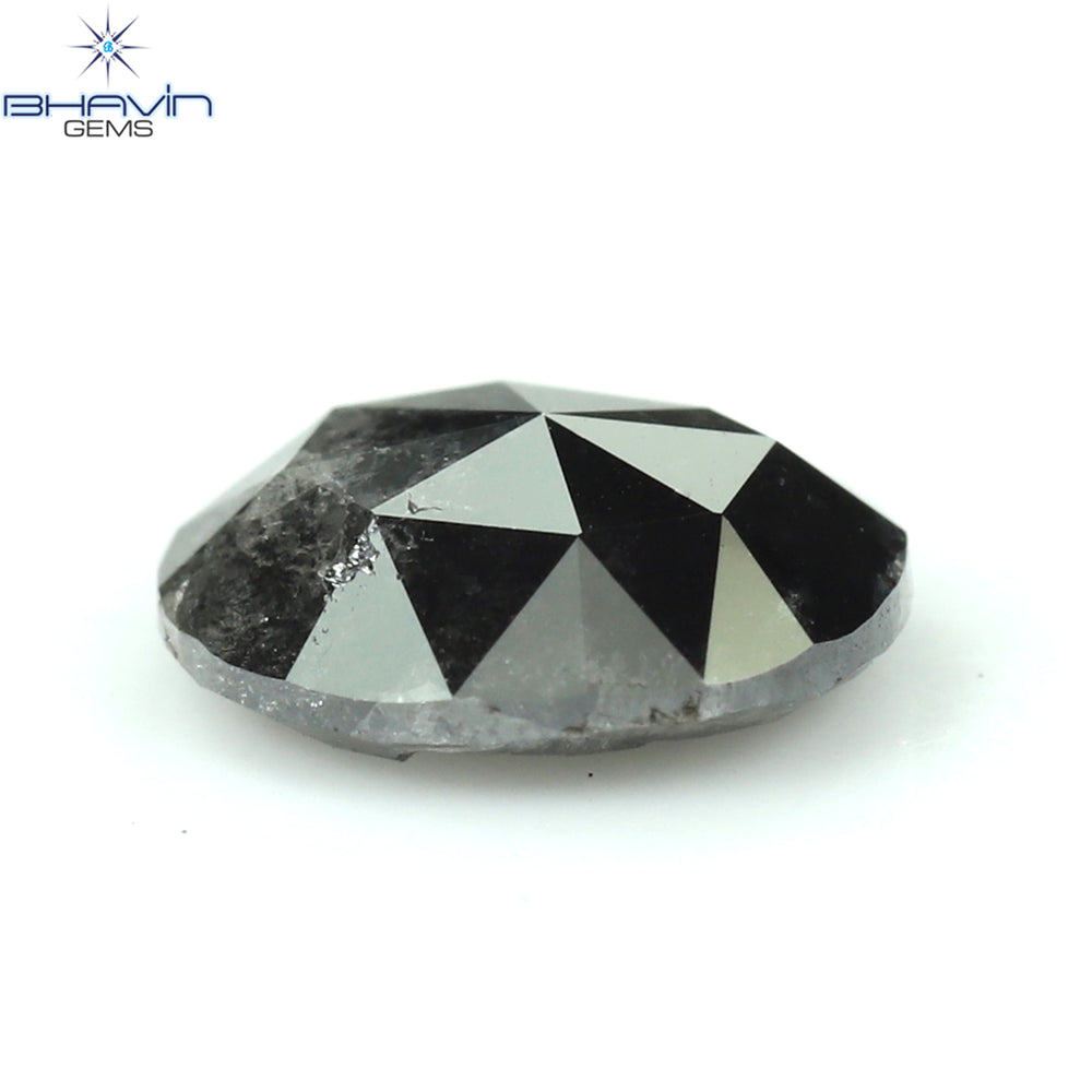0.80 CT Oval Shape Natural Diamond Salt And Pepper Color I3 Clarity (6.53 MM)