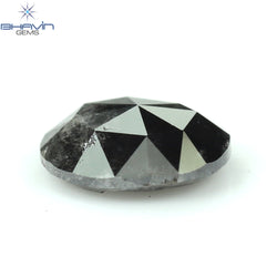 0.80 CT Oval Shape Natural Diamond Salt And Pepper Color I3 Clarity (6.53 MM)