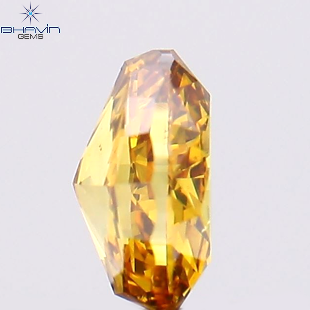 0.21 CT Oval Shape Natural Diamond Orange Color VS1 Clarity (3.96 MM)